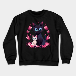 Siamese Cat Mothers Day Crewneck Sweatshirt